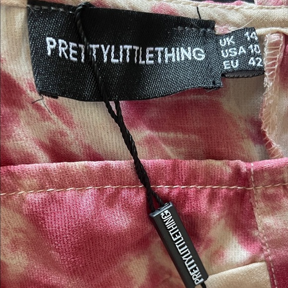 PrettyLittleThing Fuschia tie dye print structured Corset Top UK 14-US Size 10 - Picture 9 of 11